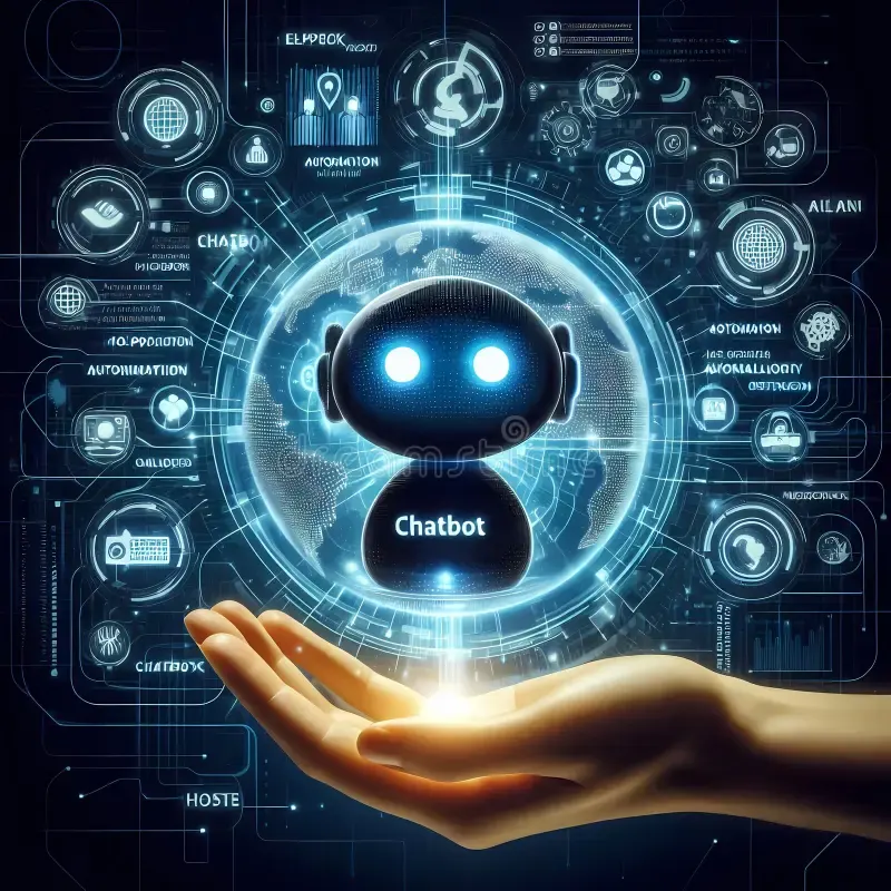 A hand interacting with a help-desk interface